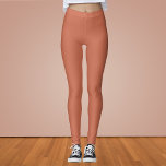Copper Red Solid Color Leggings<br><div class="desc">Copper Red Solid Color</div>