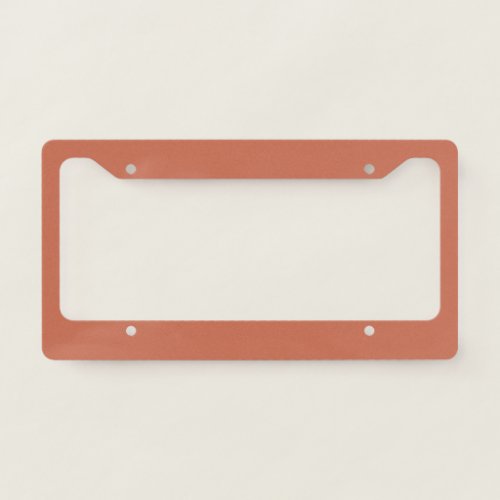 Copper Red Solid Color License Plate Frame