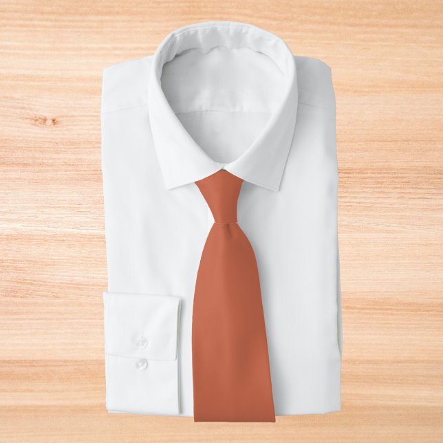 Copper Red Solid Color Neck Tie (Creator Uploaded)