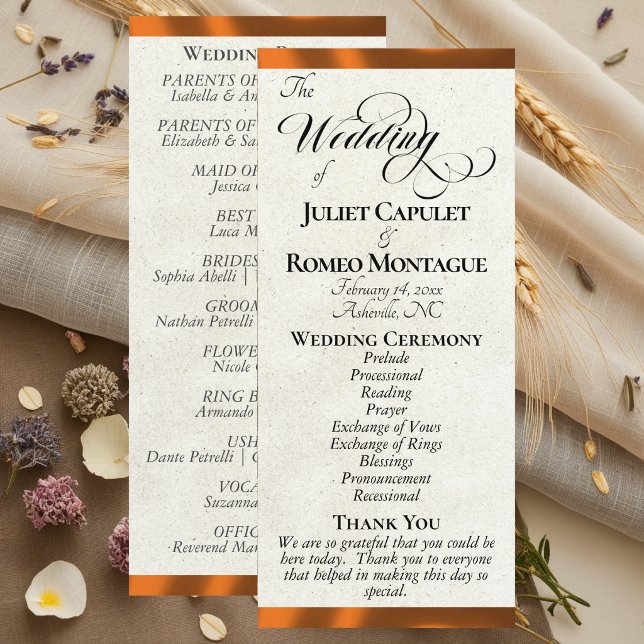 Copper Ribbon Wedding Program (Creator Uploaded)