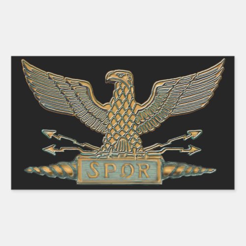 Copper Roman Eagle Rectangular Sticker