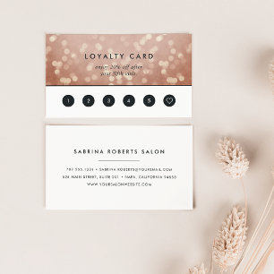 Copper Rose Gold Bokeh Loyalty