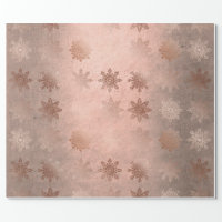 Elegant copper rose gold Christmas tree pattern Wrapping Paper