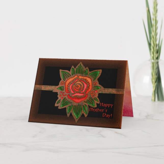 Copper Rose (Personalized for Mothers Day) Card (Front)