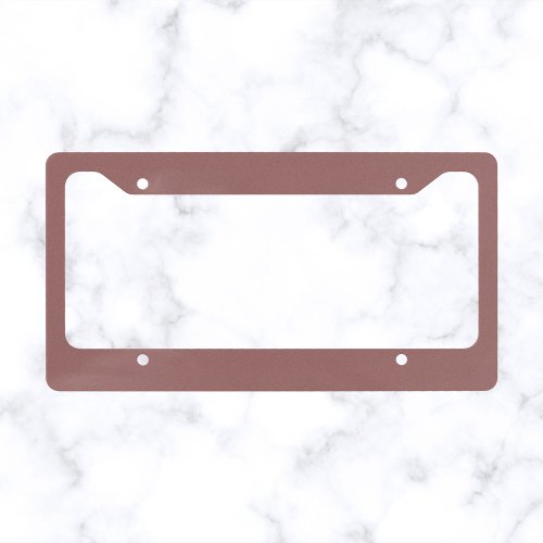 Copper Rose Solid Color License Plate Frame