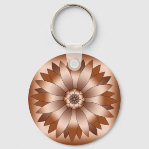 Copper Rosette Keychain
