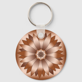 Copper Rosette Keychain