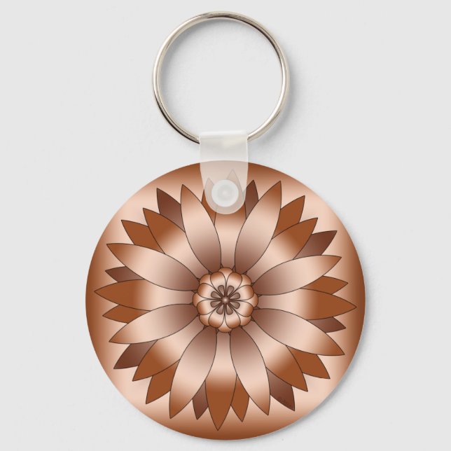 Copper Rosette Keychain (Front)