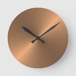 Copper Round Clock