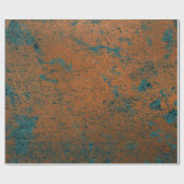 Copper Rust Blue Patina Metallic Abstract Teal Wrapping Paper | Zazzle