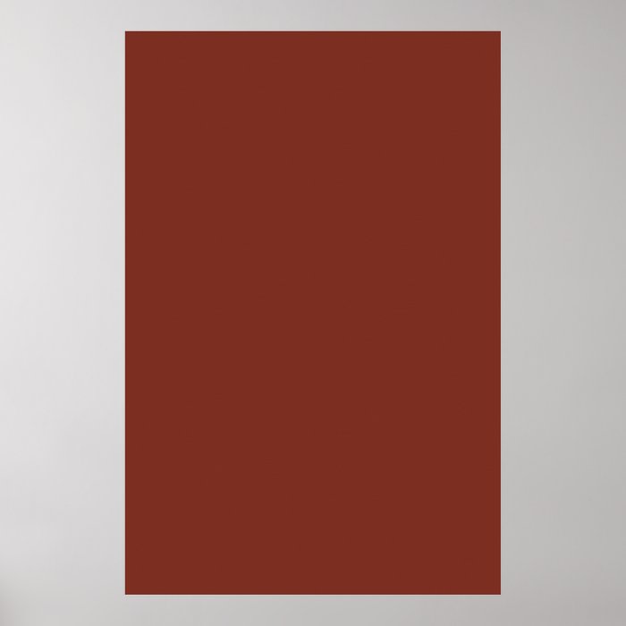 Copper Rust Brown Red Color Trend Blank Template Poster