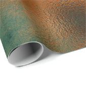 Copper Rust Teal Patina Metallic Grungy Abstract Wrapping Paper | Zazzle