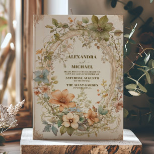 Copper Rust Tones Stylish Elegant Wedding  Invitation