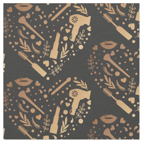 Custom Fabric 18 Copper Salon Heart Logo Hair Stylist Fabric