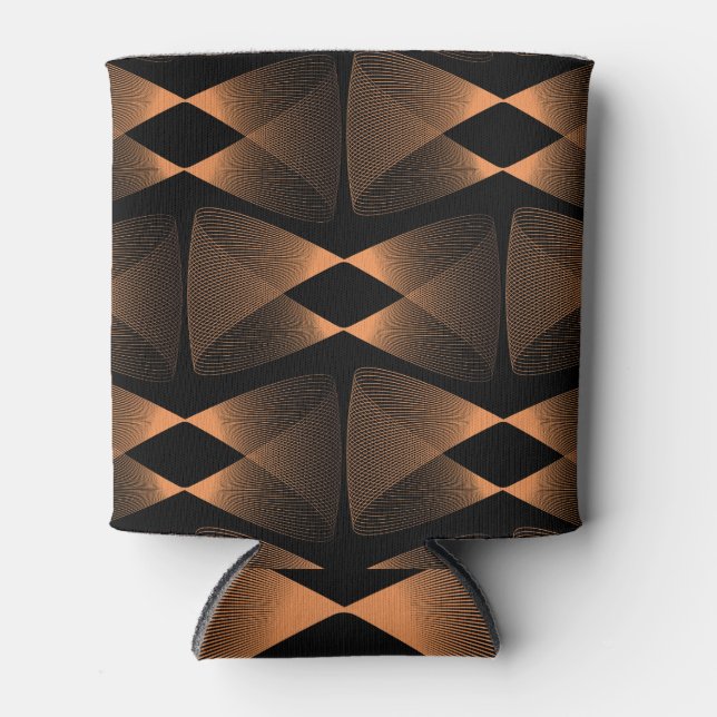 Copper shades, abstract linear tile can cooler (Front)