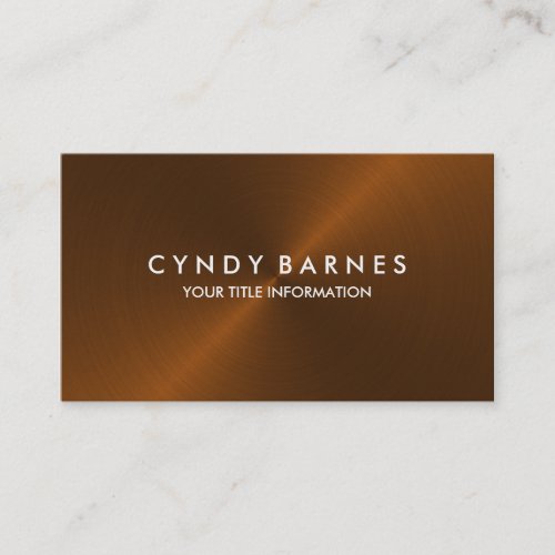 Copper Sheen Business Card