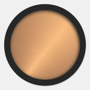 Copper Shine Angle Classic Round Sticker