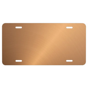 Copper Shine Angle License Plate