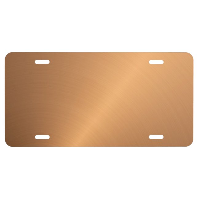 Copper Shine Angle License Plate (Front)