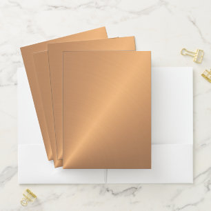 Copper Shine Angle Pocket Folder