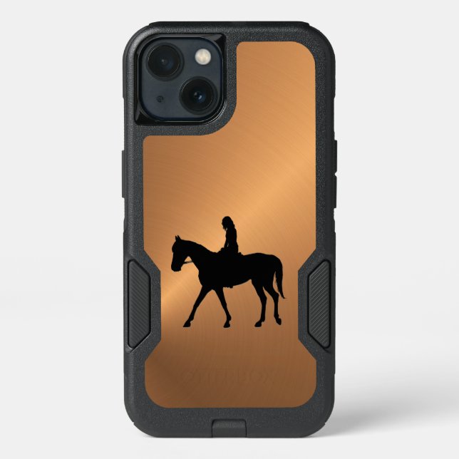 Copper Shine Equine Otterbox iPhone Case (Back)