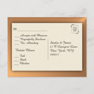 Copper Shine Menu RSVP