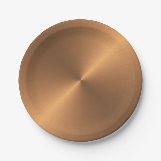 Copper Shine Paper Plates