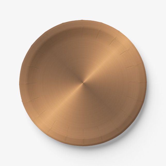 Copper Shine Paper Plates (Front)