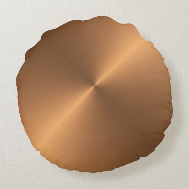 Copper Shine Round Pillow (Back)