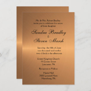 Copper Shine Wedding Invitation