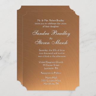 Copper Shine Wedding Invitation