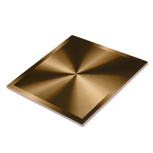Copper Shiny Metallic Design Stainless Steel Look Ceramic Tile (Side)