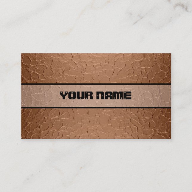 Copper Shiny Stainless Steel Metal 2 Business Card (Front)