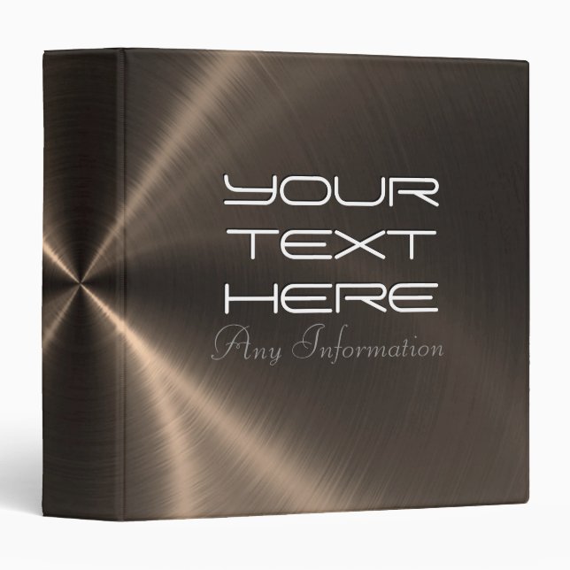 Copper shiny stainless steel metal binders (Front/Spine)