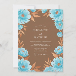 Copper Sky Wildflower Wedding Invitation