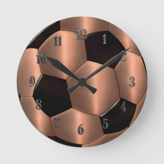 Copper Soccer Ball Clock