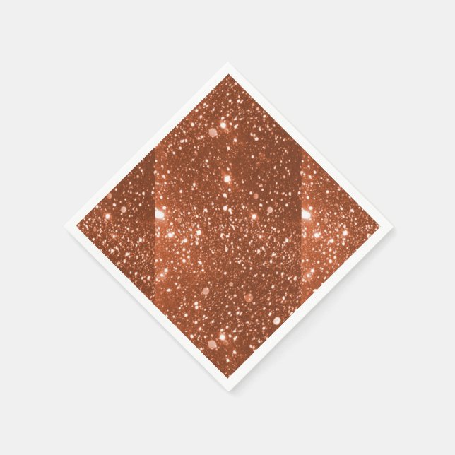Copper Sparkle Paper Napkins (Corner)