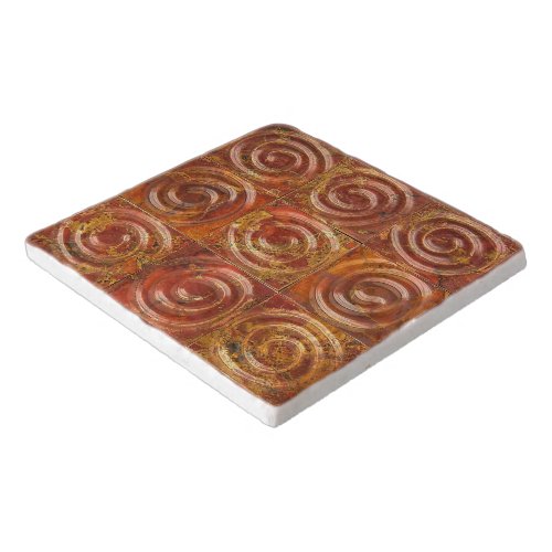 Copper Spiral Tiles Trivet