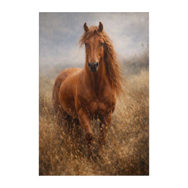 Copper Spirit | Chestnut Horse | Acrylic Wall Art (Front)
