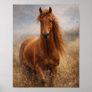 Copper Spirit Chestnut Horse Poster