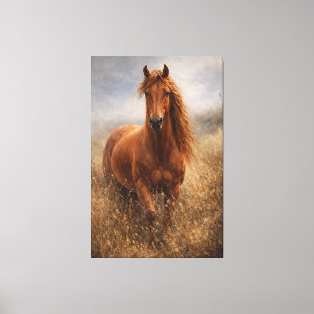 Copper Spirit | Chestnut Horse | Stretched Canvas Print (Front)