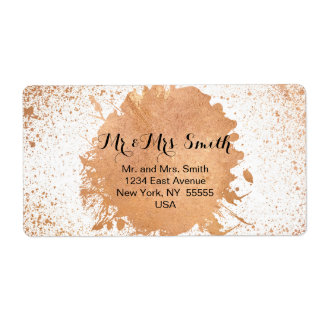 Copper Spray Wedding Collection Stationary Label