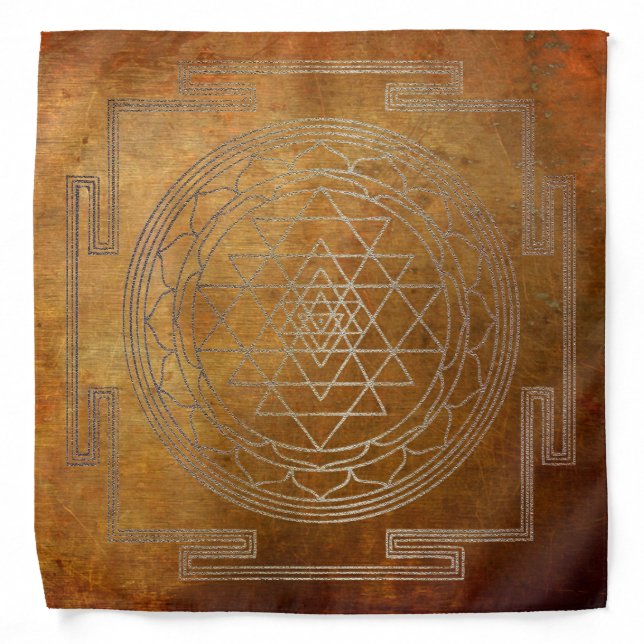 Copper Sri Yantra - Bandana (Front)