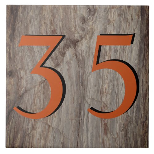 Copper Stone House Number Double s Horizontal Ceramic Tile