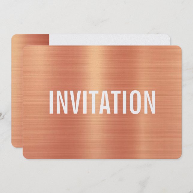 Copper Style | Party Invitation (Front/Back)