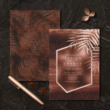 Copper Sunset Palms Dark Metallic ID1323
