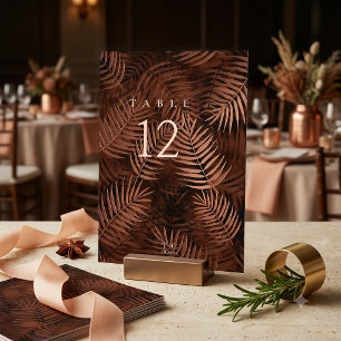 Copper Sunset Palms Pattern Table Number ID1323