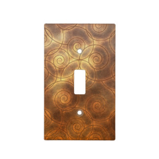 Copper Swirls Artwork Light Switch Cover