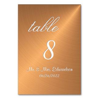 Copper Table Number