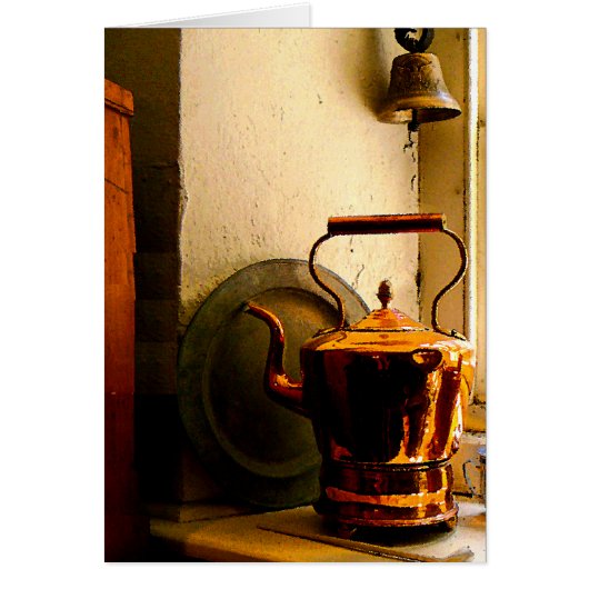 Copper Tea Kettle on Windowsill Cards (Front)